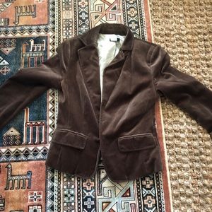 Brown velvet blazer